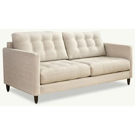 Mid-Century Modern Sofa with Tufted Back